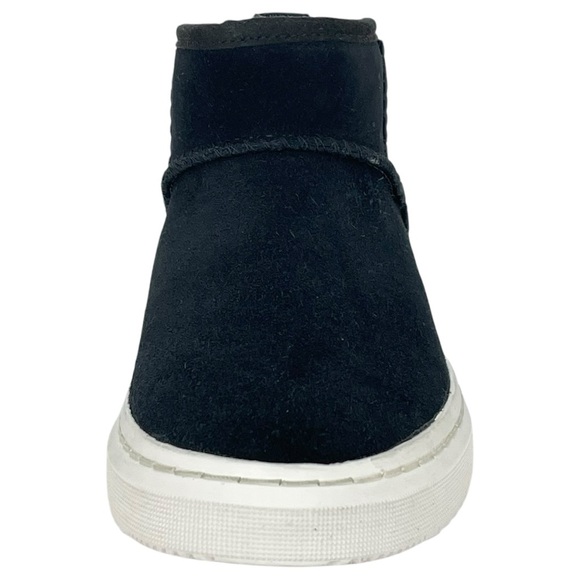 UGG Alameda Black Leather Womens Mini Boots Size 6M - Picture 6 of 11